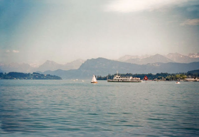 View from near the Grand Casino, Lake Lucerne, Lucerne, 18 July 1955