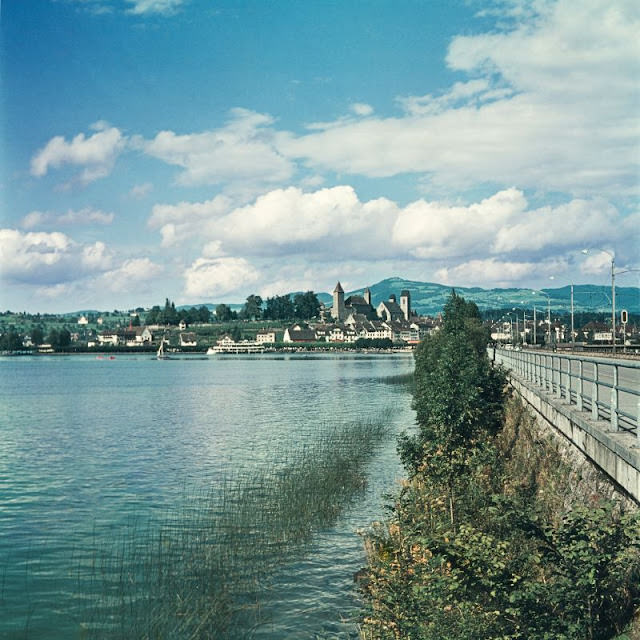View from beside the Seedammstrasse, Rapperswil-Jona, 1950s
