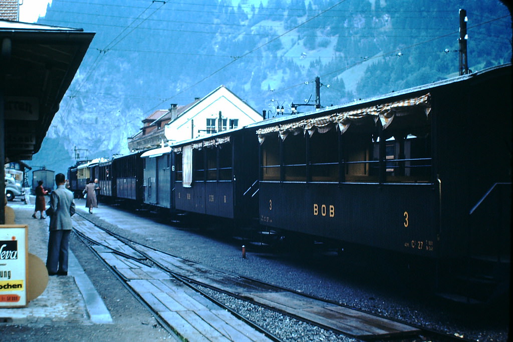 Lauterbrunnen Station, Switzerland, 1953