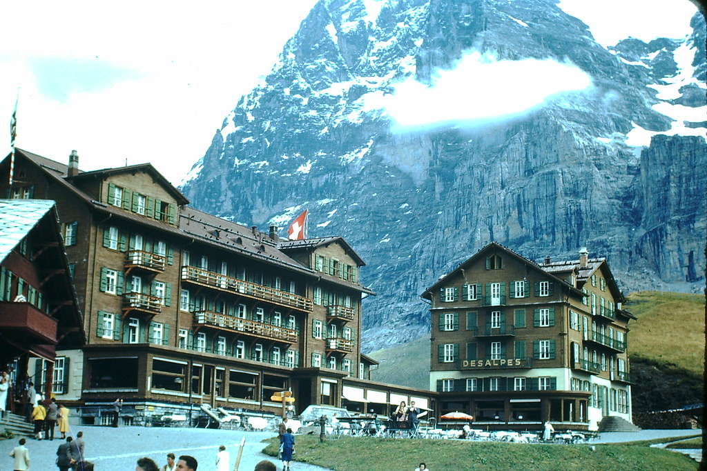Bellevue Hotel at Kleine Scheidegg, Switzerland, 1953