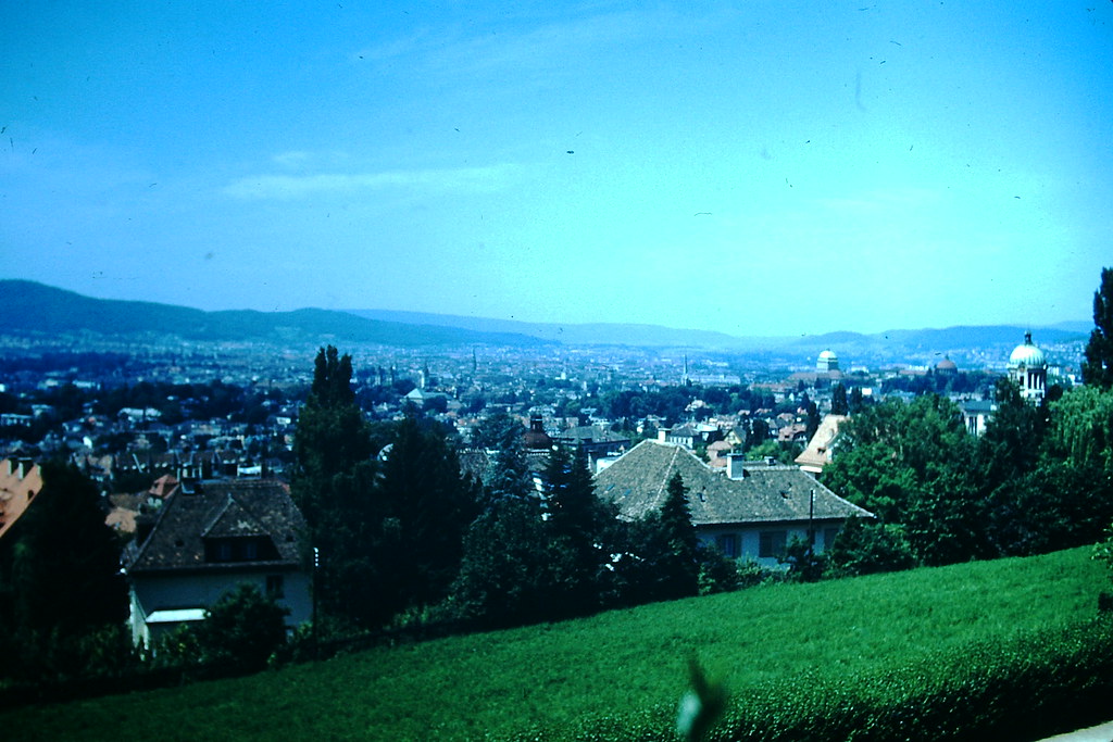 Zurich from Hotel Sonnenberg, Switzerland, 1953