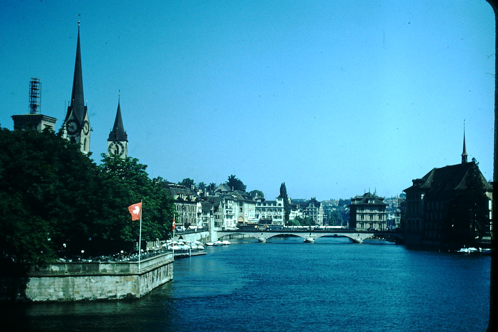 River Limmat- Zurich, Switzerland, 1953