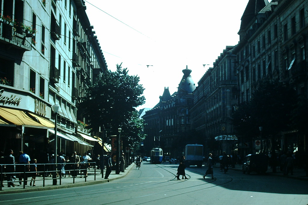 Bahnhofstrasse- Zurich, Switzerland, 1953