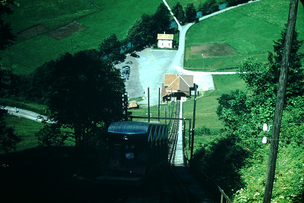 Car First Stage to Mt Titlis Engelberg, Switzerland, 1953