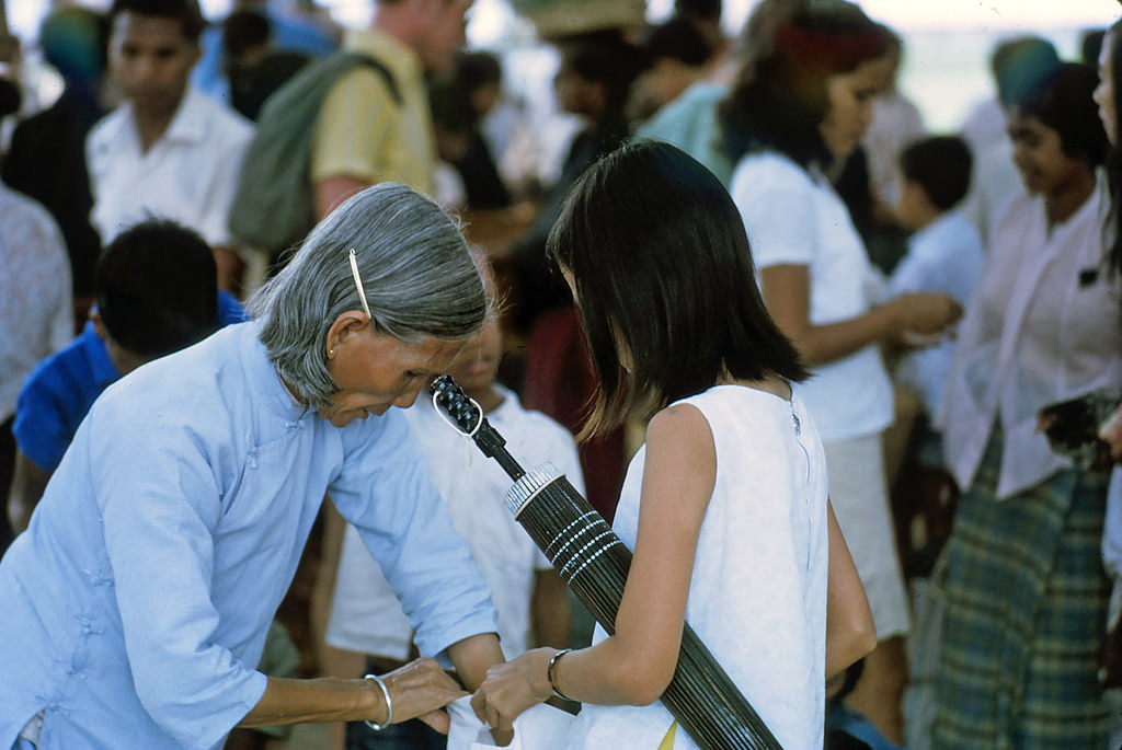 Chinese at Bacau market, Timor, 1970s