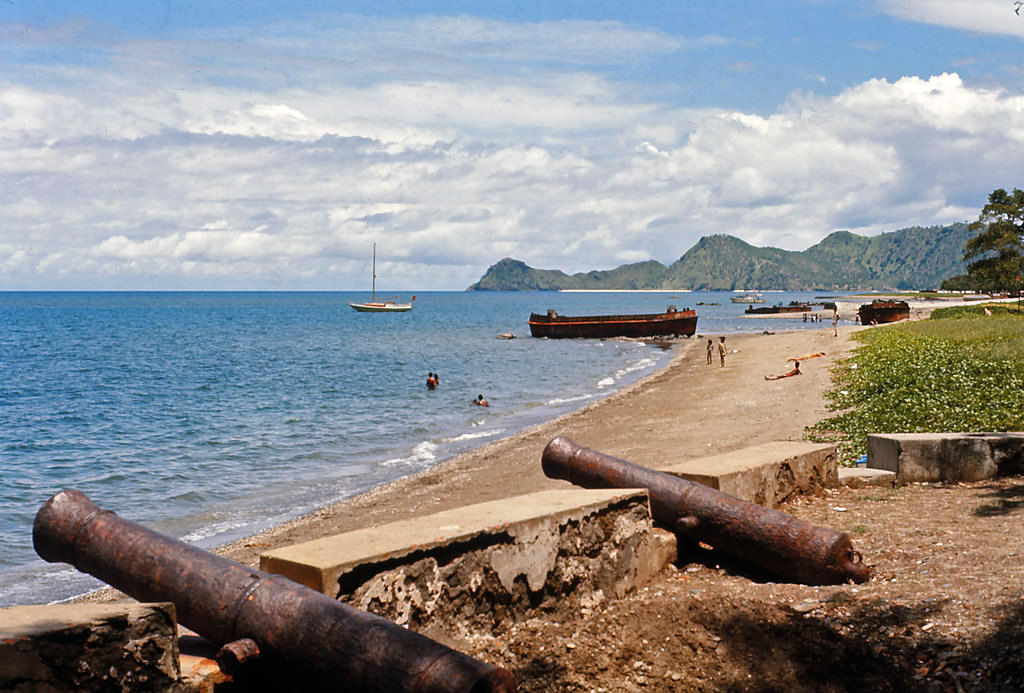 Dili beach, Timor, 1970s