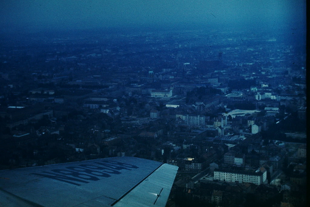 Munich from Plane, Germany, 1953