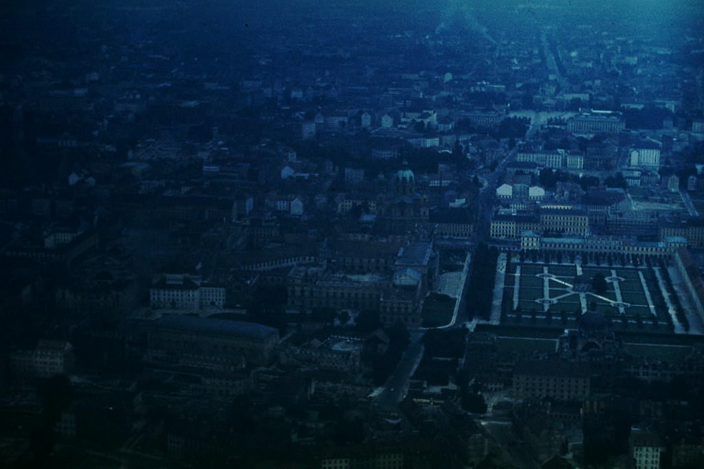 Munich from Plane, Germany, 1953