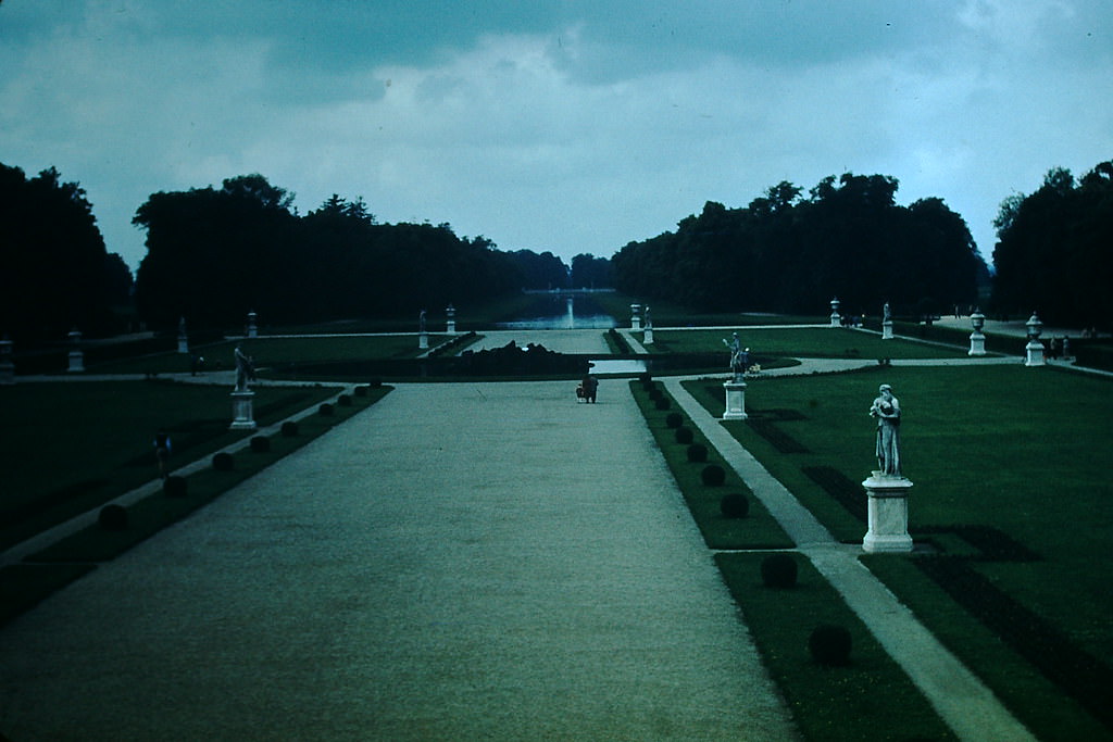 Nymphburg Gardens- Munich, Germany, 1953