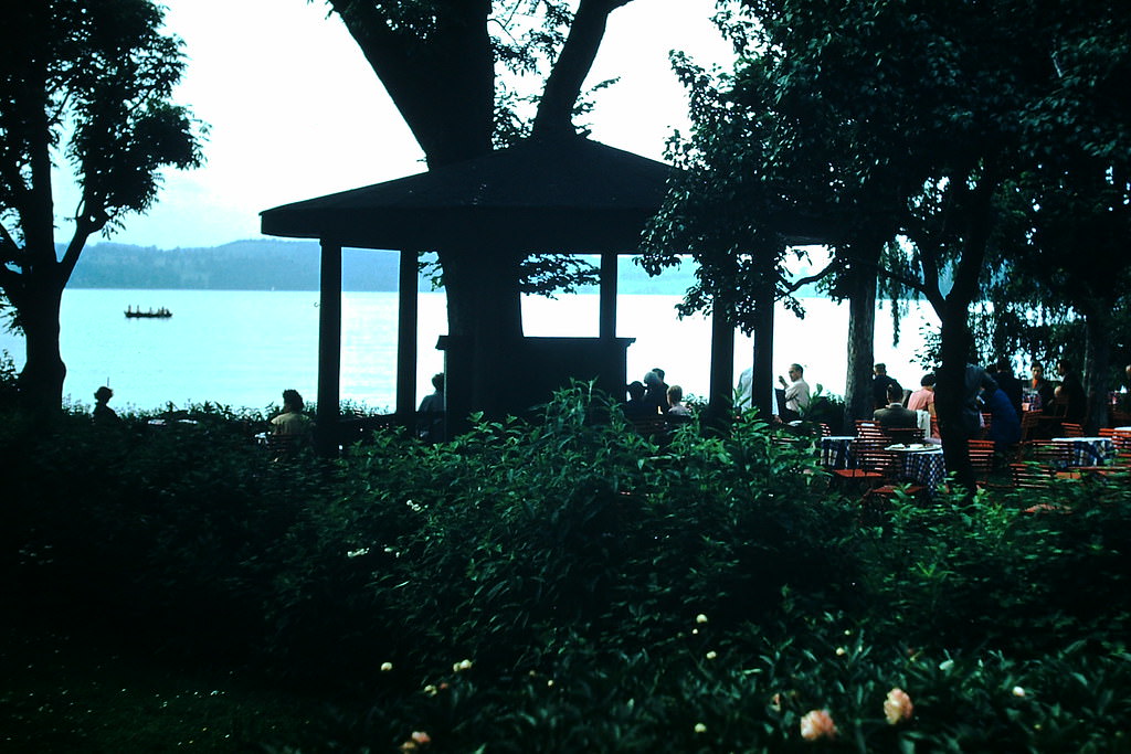 Beergarden at Tegernsee, Germany, 1953