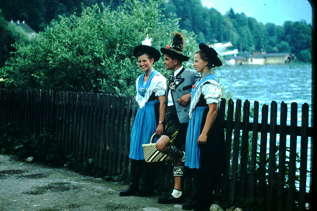 Berchtesgaden Girls at Tegernsee Near Munich, Germany, 1953