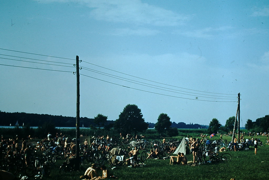 Crowds at Wannsee- Berlin, Germany, 1953