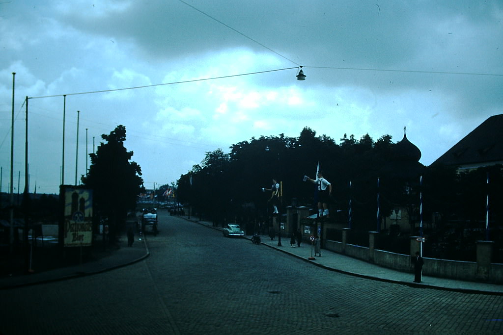 Beer garden and Exposition- Munich, Germany, 1953