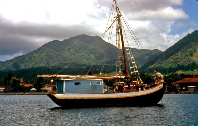 Native schooner, Dominica, 1966