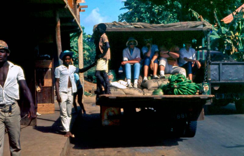 Tourist truck, Dominica, 1966