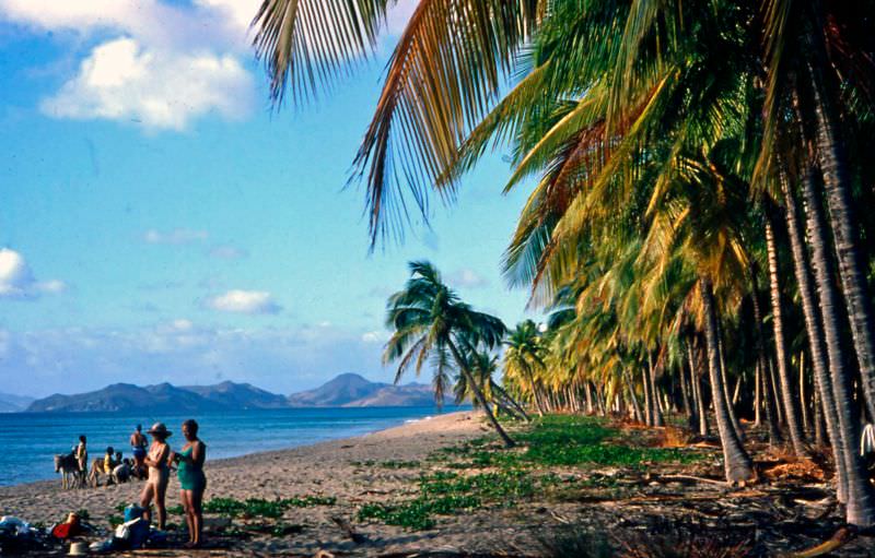 Nevis beach, 1960s