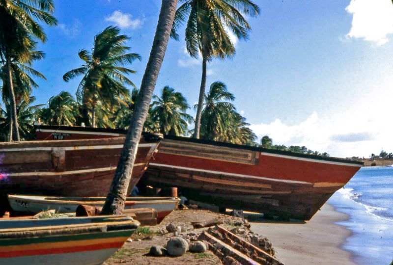 Boatyard, Nevis, 1960s