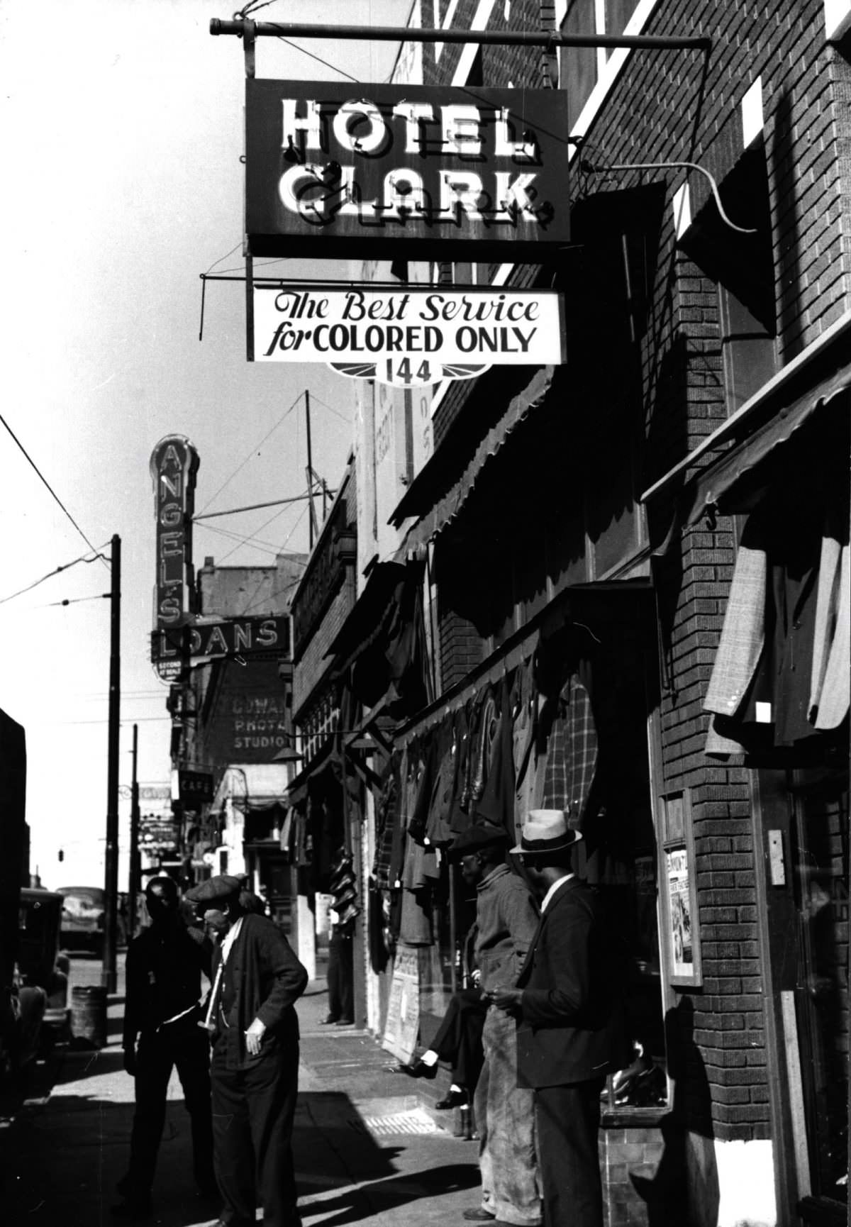 Hotel Clark on Beale Street, Memphis, 1939.