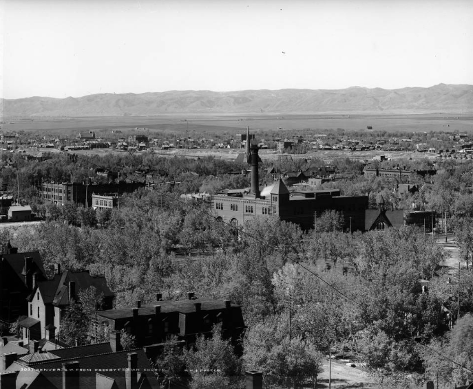 Denver-Larimer Street-Pioneer and Railroad Buildings, 1890s.