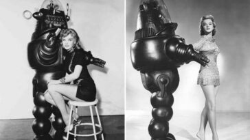 Anne Francis with Robby the Robot