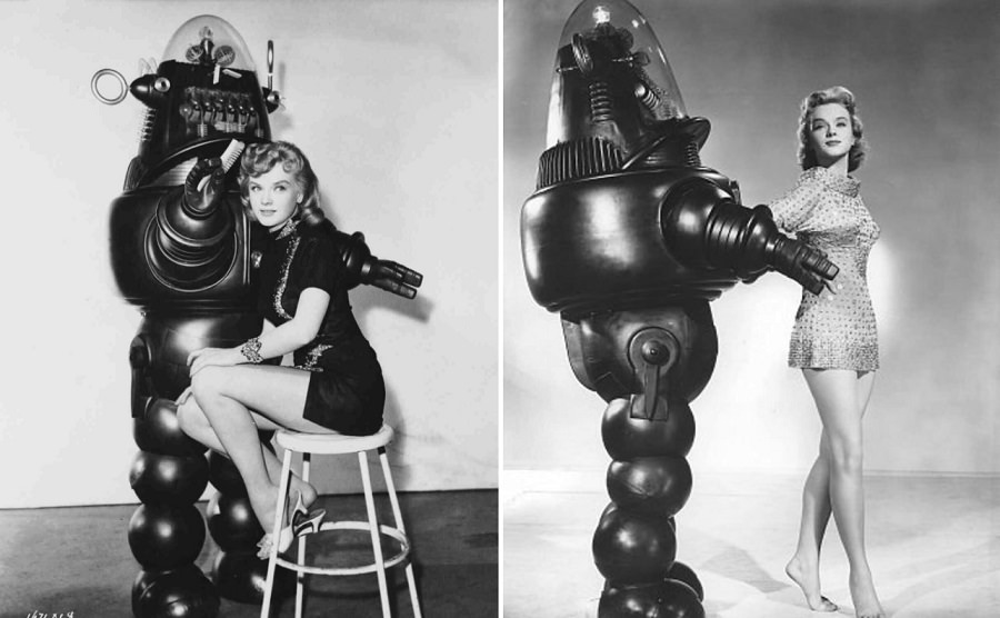 Anne Francis with Robby the Robot