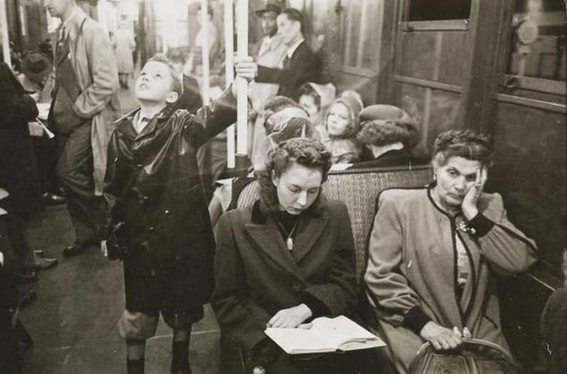 New York City Subway life 1940s