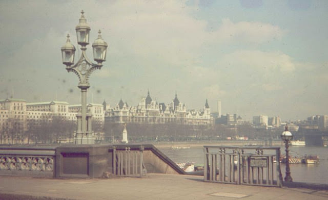 Victoria Embankment from Westminster Bridge, 1962