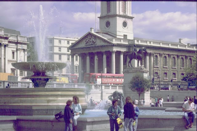 Trafalgar Square. St Martin-in-the-Fields, 1965