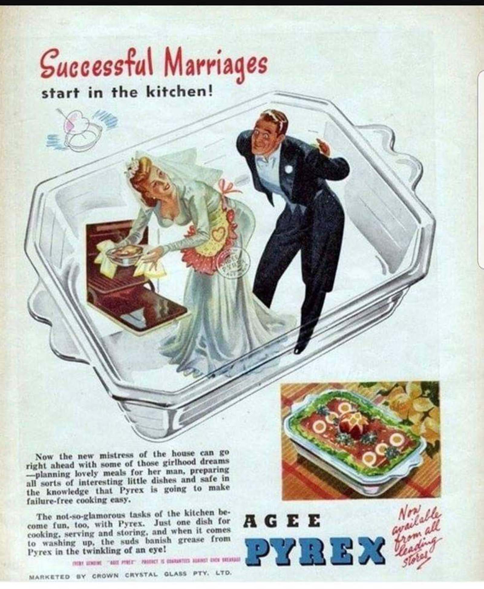 The secret of successful marriages is that brides need to cook for their husbands right from the day of their wedding.