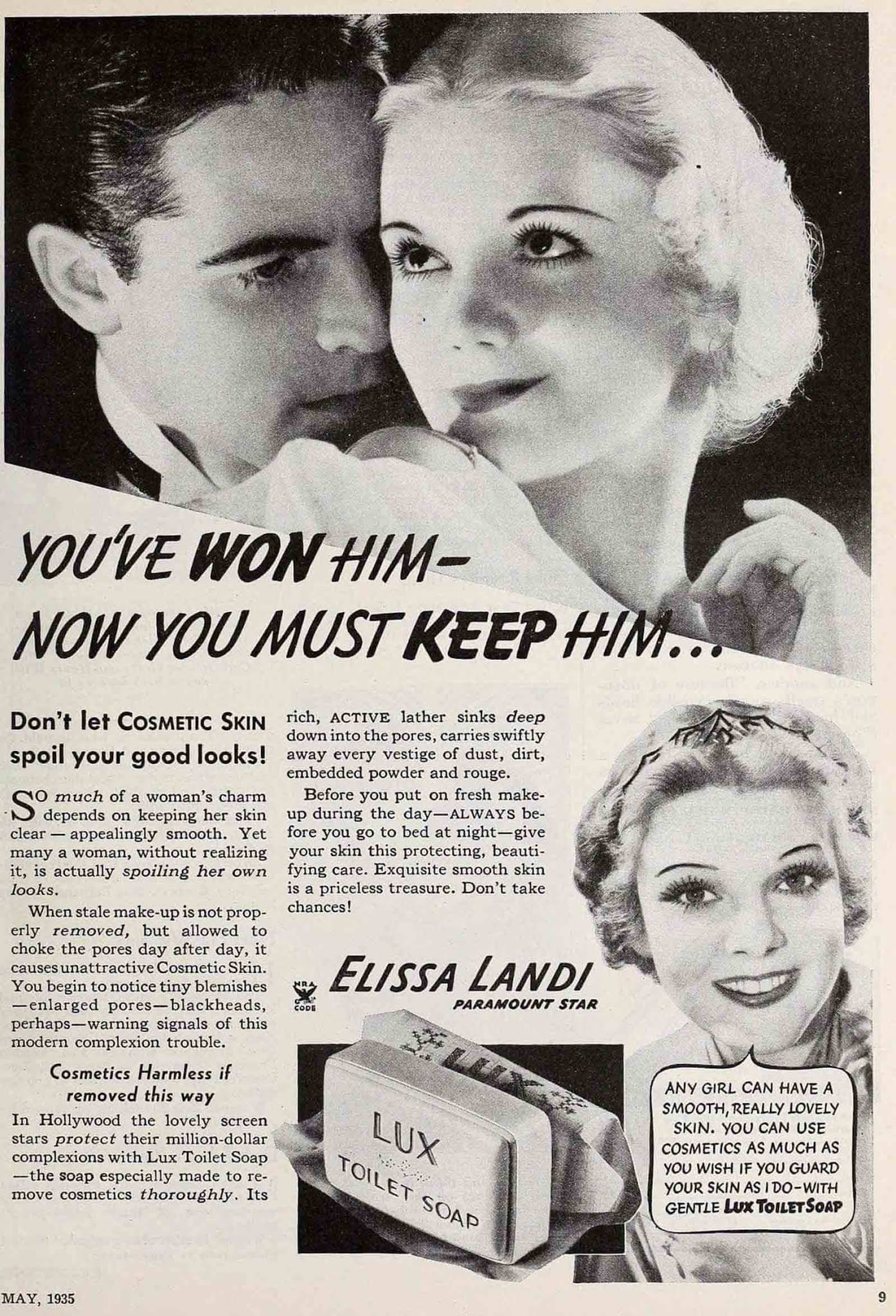 You won him – now you must keep him. 1935.