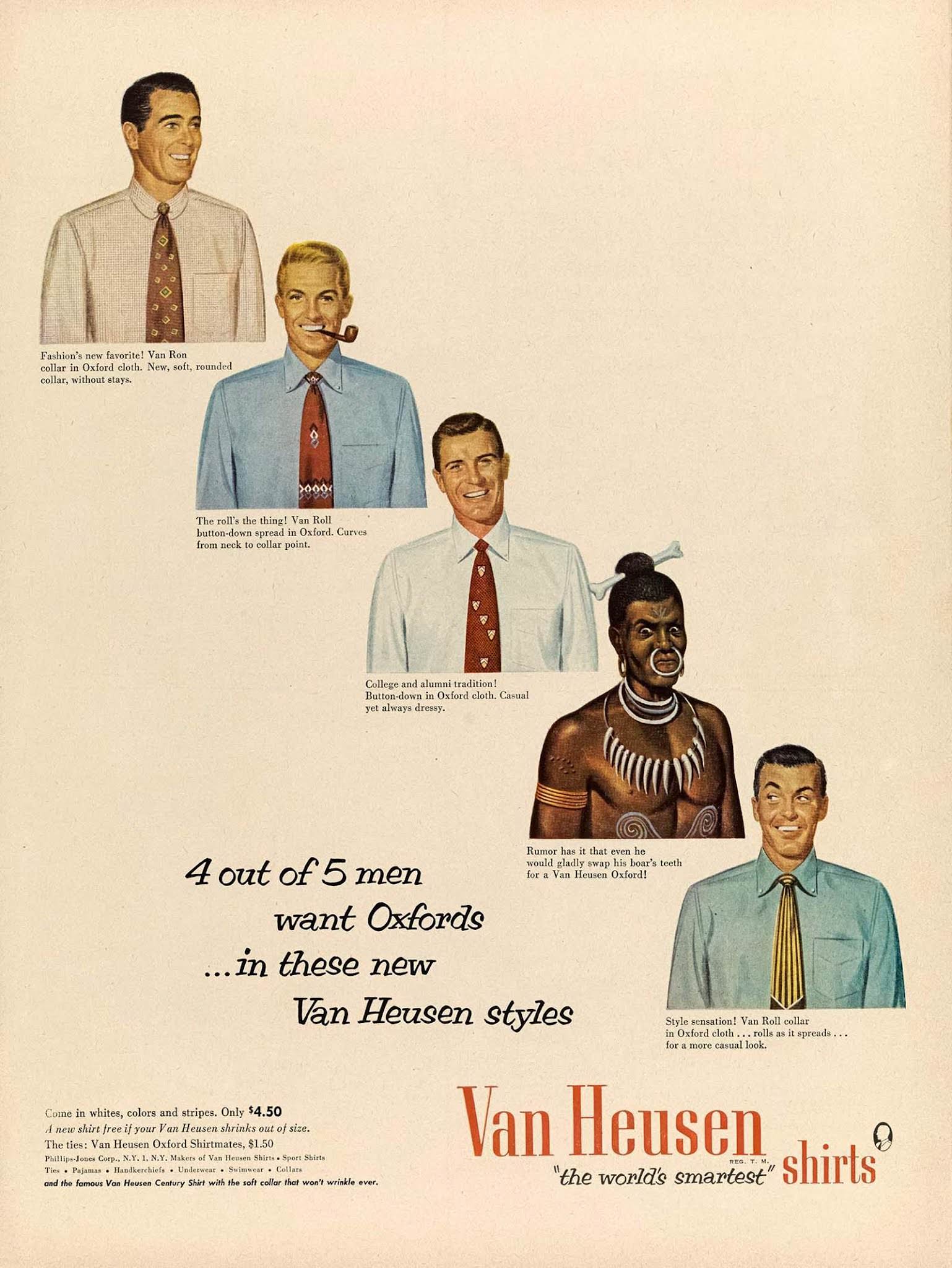 4 out of 5 men want Oxfords…in the new Van Heusen styles.