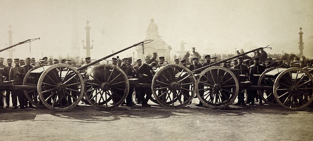 The Prussians arriving in Paris, March 1, 1871.