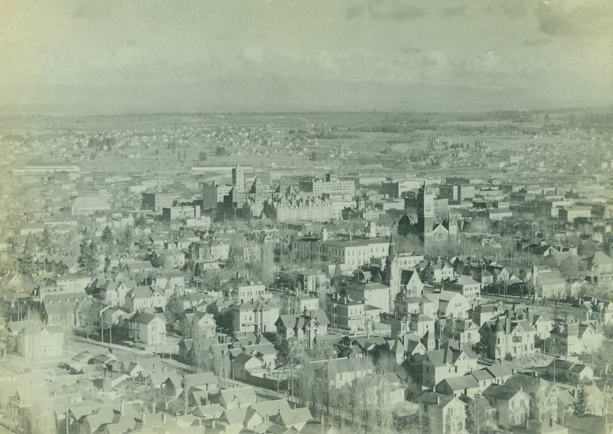 Downtown from Portland Heights, 1900