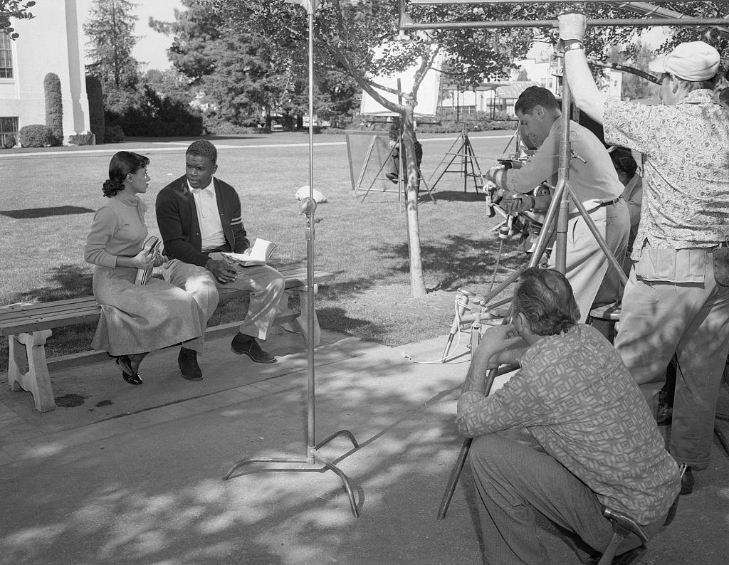 Ruby Dee with the making of 'The Jackie Robinson Story', 1950s.