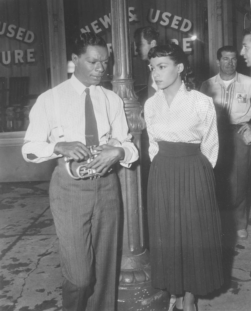 Ruby Dee with Nat King Cole, 1958.