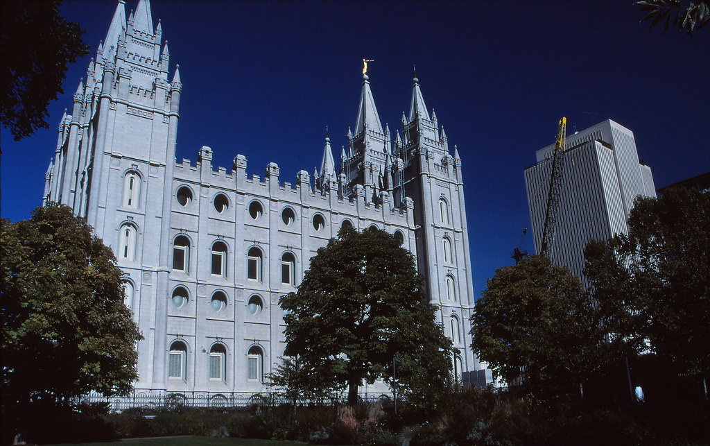 Salt Lake Temple from Temple Square, 1990s