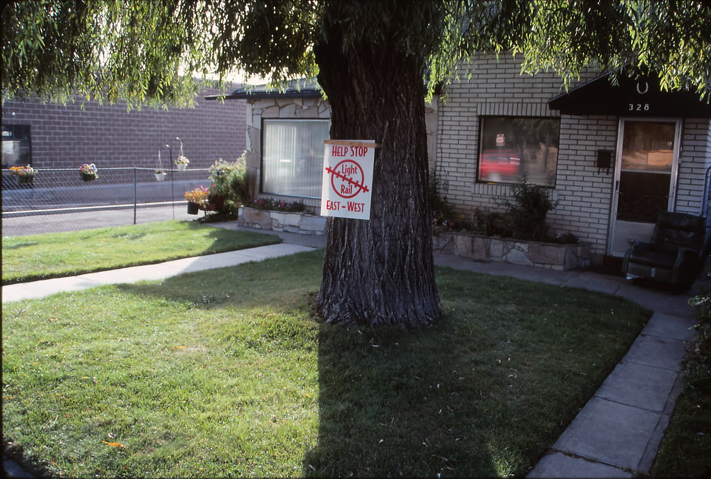 Anti-Light Rail Sign, Salt Lake City, 1990s