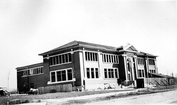 Granite High School Annex Under Construction, 1916