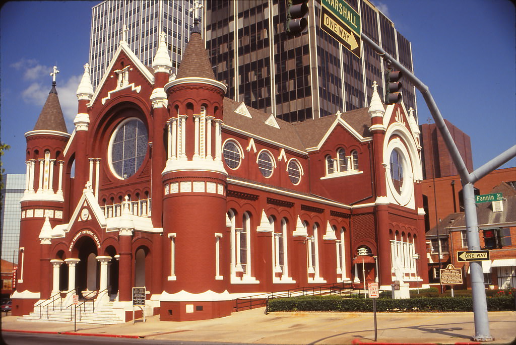 Holy Trinity Catholic Church, built in 1896, Marshall Street, downtown Shreveport, 1990s