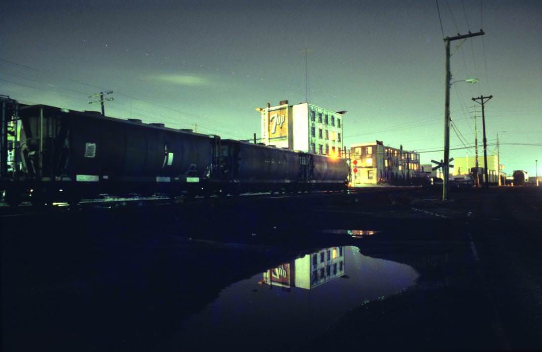 Tracks behind Princeton Hotel, 1982