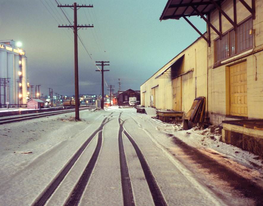 Tracks and Snow near Waterfront, 1980