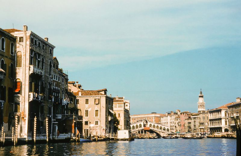 Rialto Bridge, Grand Canal, Venice, 1950s