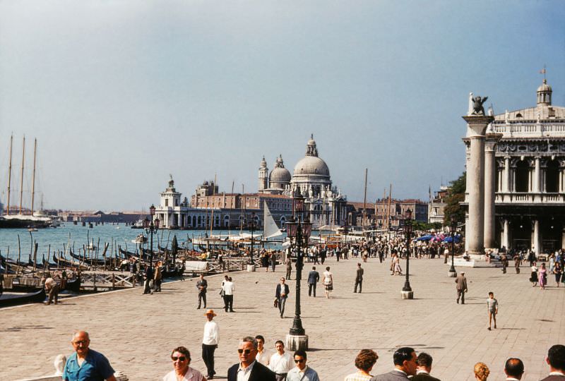 View from Ponte della Paglia (next to the Doge's Palace) towards the Basilica di Santa Maria della Salute, Venice, 1950s