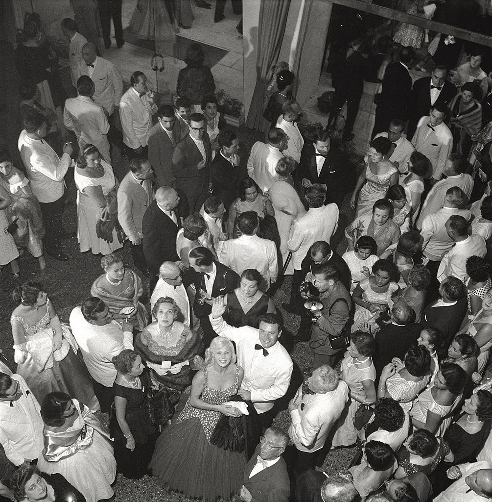 A sight of participants in a party, smartly dressed, during the 17th Venice Intenational Film Festival.