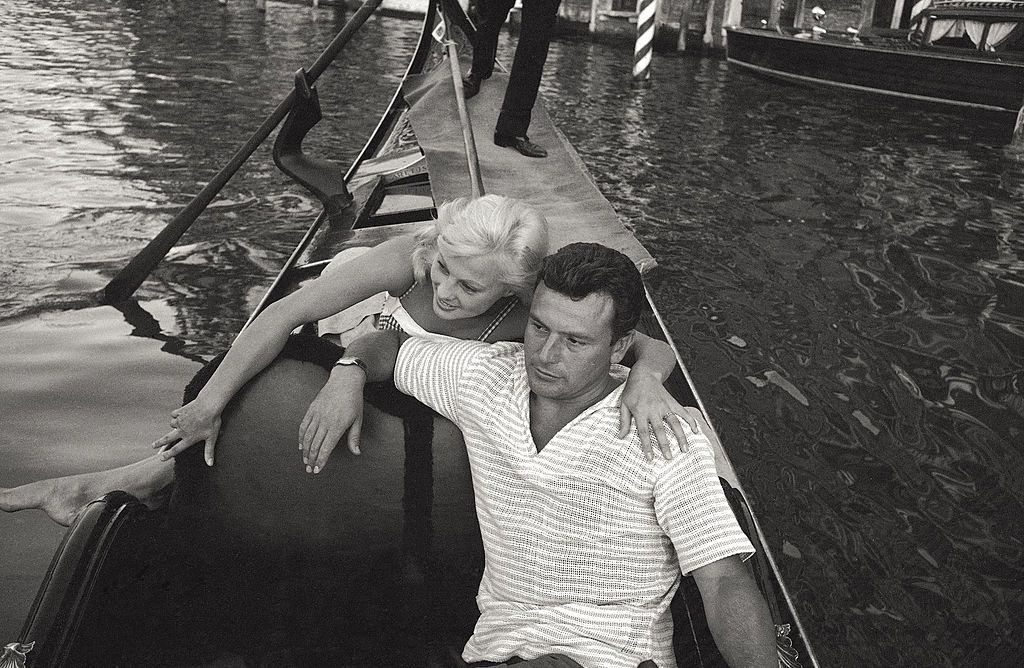 Celebrities take a stroll on a gondola in Venice, during the 17th Venice Intenational Film Festival.