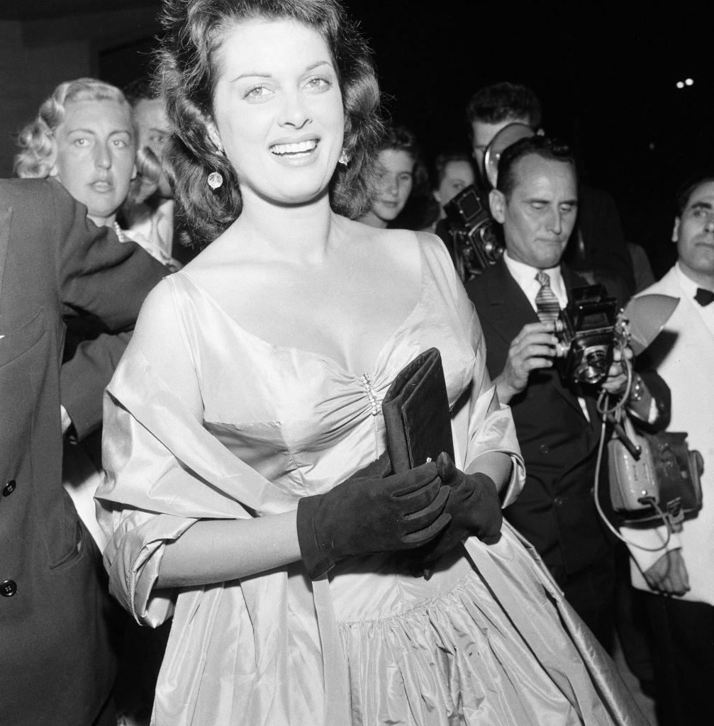 Italian actress Lucia Banti at 1956 Venice Film Festival.
