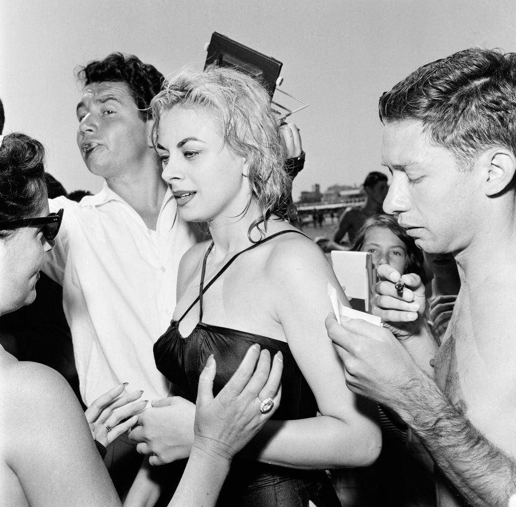 Italian actress Sandra Milo, 1956 Venice Film Festival, Italy.