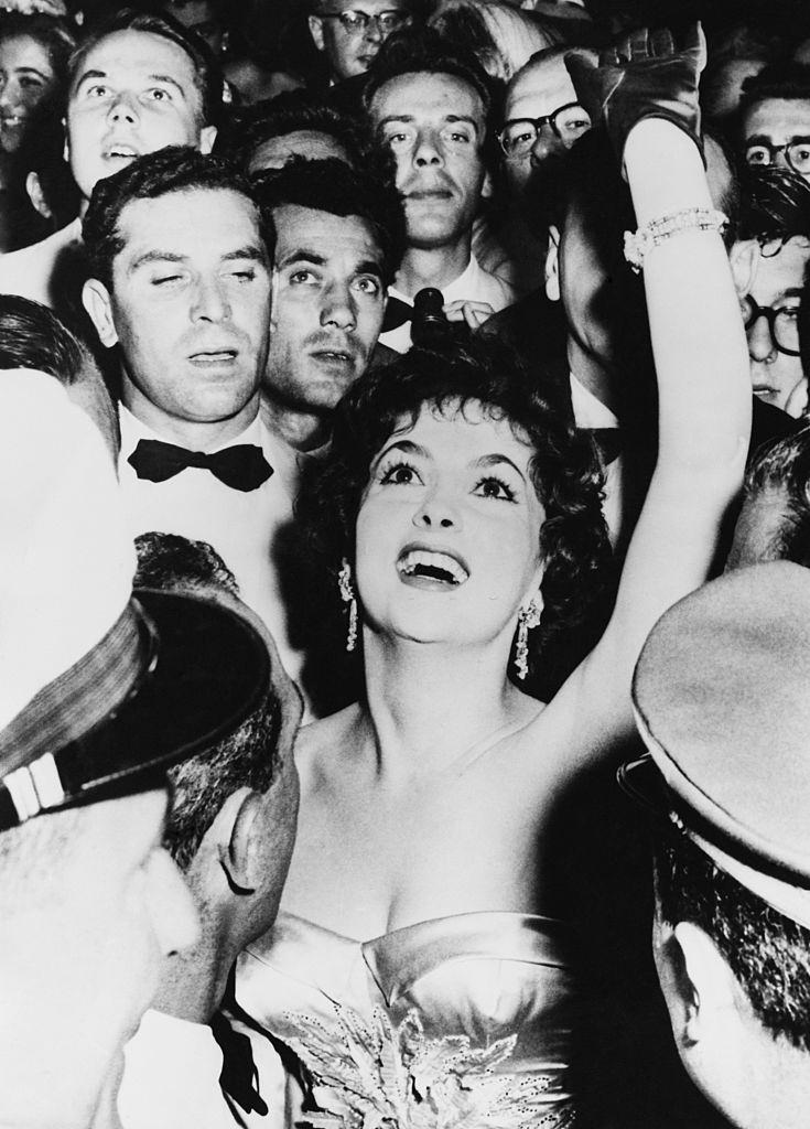 Gina Lollobrigida At The Inauguration Of The Venice International Film Festival On August 1956.