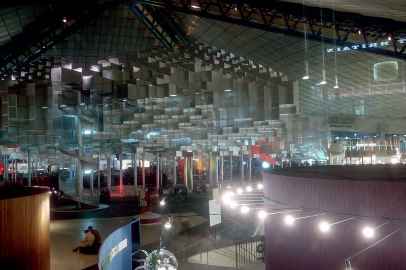 The interior of Washington State Coliseum (now known as Key Arena) during the 1962 Seattle World's Fair