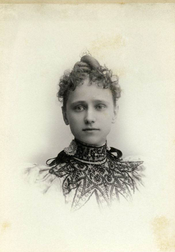 Bust portrait of Bertha Shambaugh, 1897